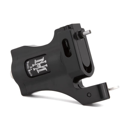 HM La Santa Maria Black - Black & Grey Shader Rotary Tattoo Machine - RCA Model - Monster Steel
