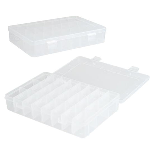 24 Compartment Clear Storage Box for Tattoo & Piercing Parts